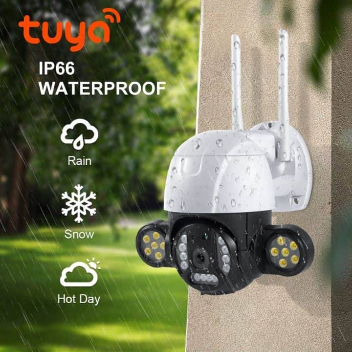 Smart PTZ CCTV Camera 3MP H265 | Motion Detection, Audio, Rotate, Waterproof | WiFi Tuya Smart Life