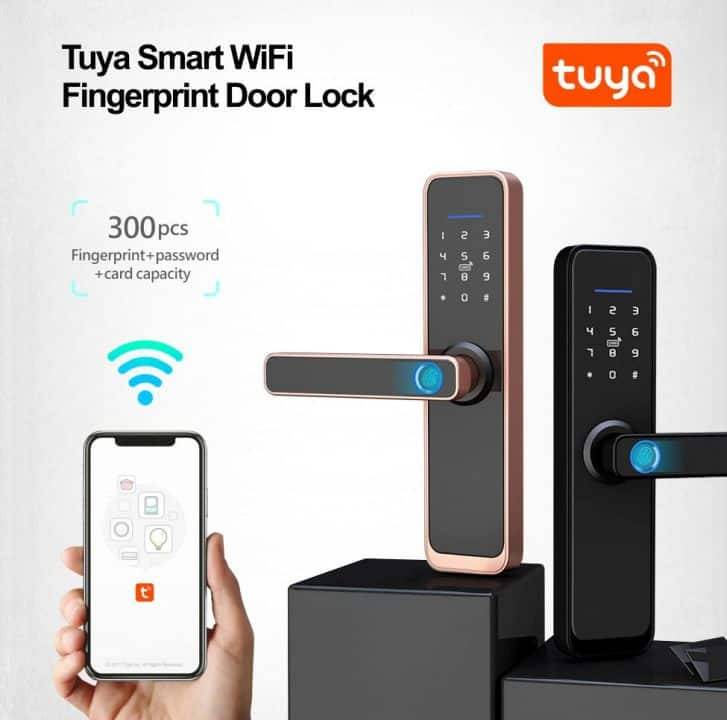 Smart Door Lock, X2 Fingerprint, Card, Key, Code | WiFi Tuya Smart Life