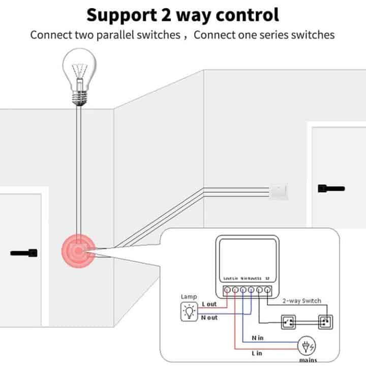 Smart Inline Switch Outdoor IP66 Waterproof 10A | WiFi Tuya Smart Life