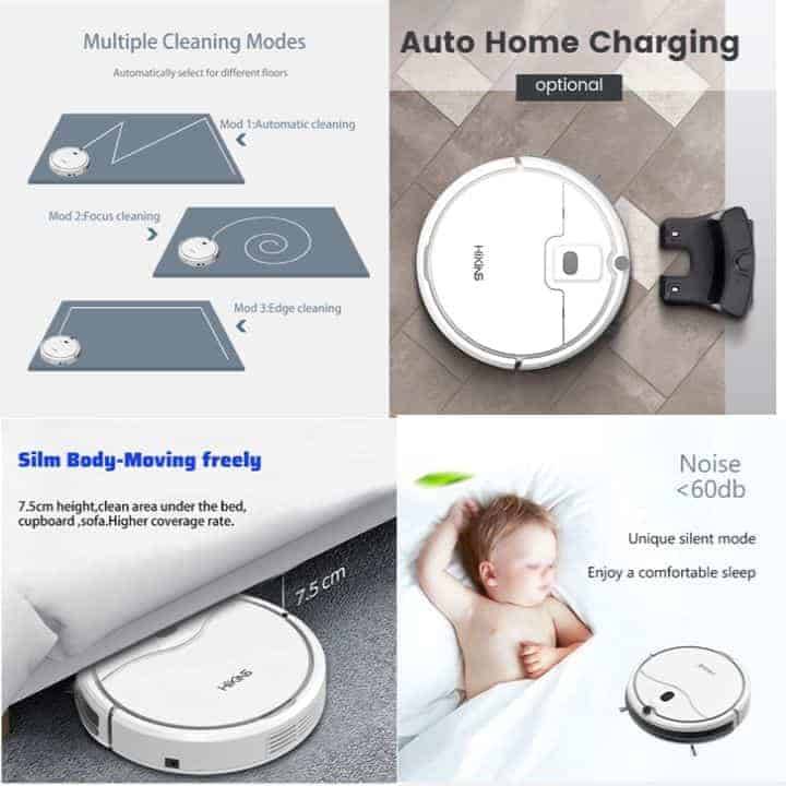 Smart Robot Vacuum Cleaner - Auto Learn, Remote Control