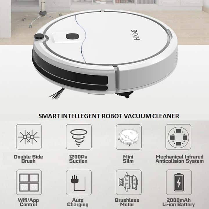 Smart Robot Vacuum Cleaner - Auto Learn, Remote Control