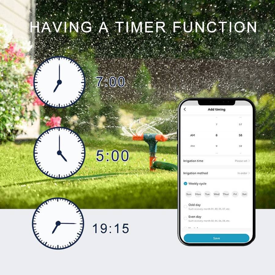 Smart WiFi Irrigation Sprinkler Controller V3 | 6 Zone  | Tuya Smart Life