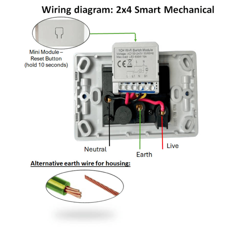 Smart Switch Outdoor IP65 Waterproof 16A SA 1 Socket | WiFi Tuya Smart Life