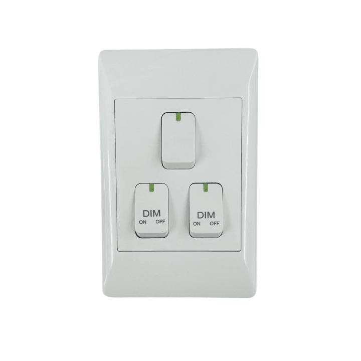 Smart Mechanical Hybrid Switch  3 Gang, 2 Dimmer + 1 Light | Neutral Wire + BT | WiFi Tuya Sma...