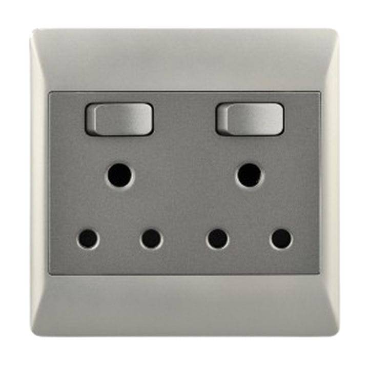Smart Mechanical Dual Wall Socket SA 3-pin 16A | WiFi Tuya Smart Life