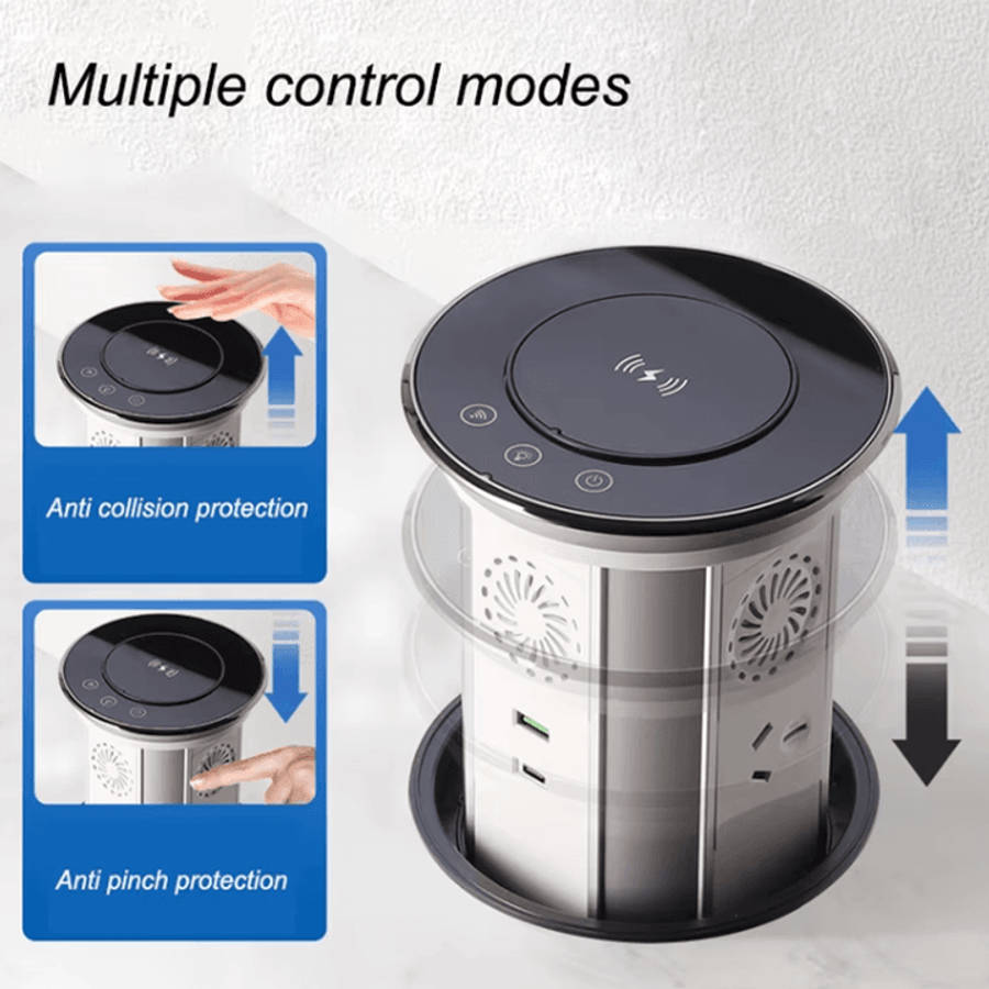 Smart Motorized Socket | USB and wireless phone charger | Tuya Smart Life