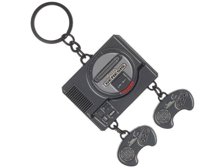 Sega Genesis Console &amp; Controllers Keychain (New)
