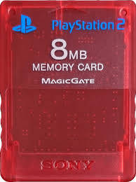 PS2 Memory Card Crimson Red (Playd)