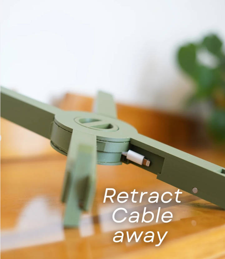 Portable Laptop Stand  Collapsing Stand with Cable Coil