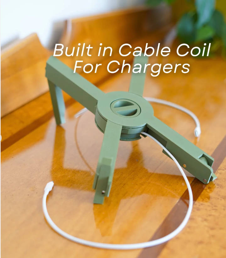Portable Laptop Stand  Collapsing Stand with Cable Coil