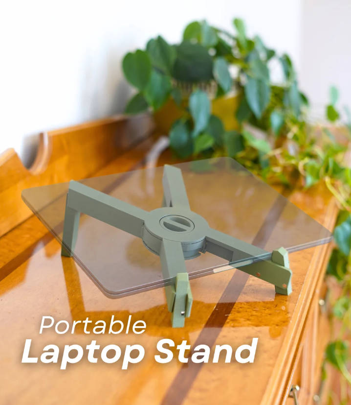 Portable Laptop Stand  Collapsing Stand with Cable Coil