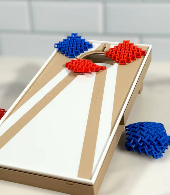 Desktop Cornhole  Mini Board with Sack Launcher