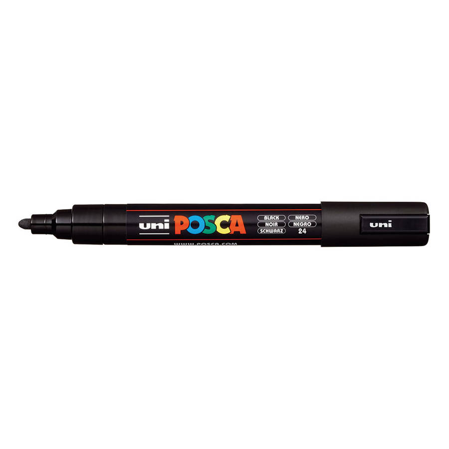 POSCA PC-5M medium water-based paint marker in black