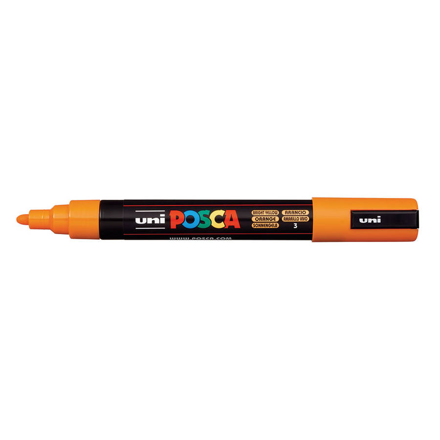 POSCA PC-5M medium water-based paint marker in bright yellow