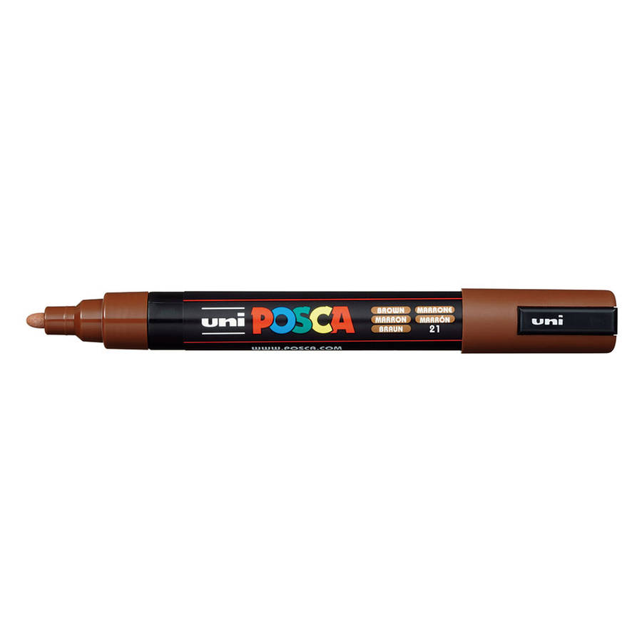 POSCA PC-5M medium water-based paint marker in brown