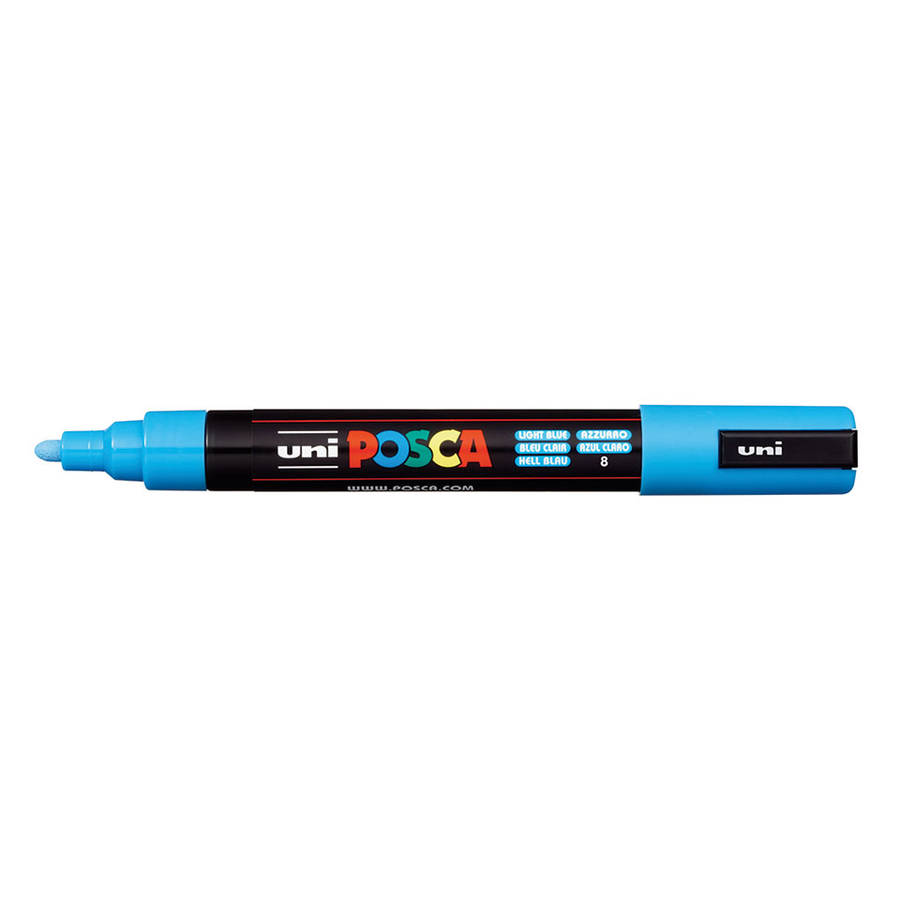 POSCA PC-5M medium water-based paint marker in light blue