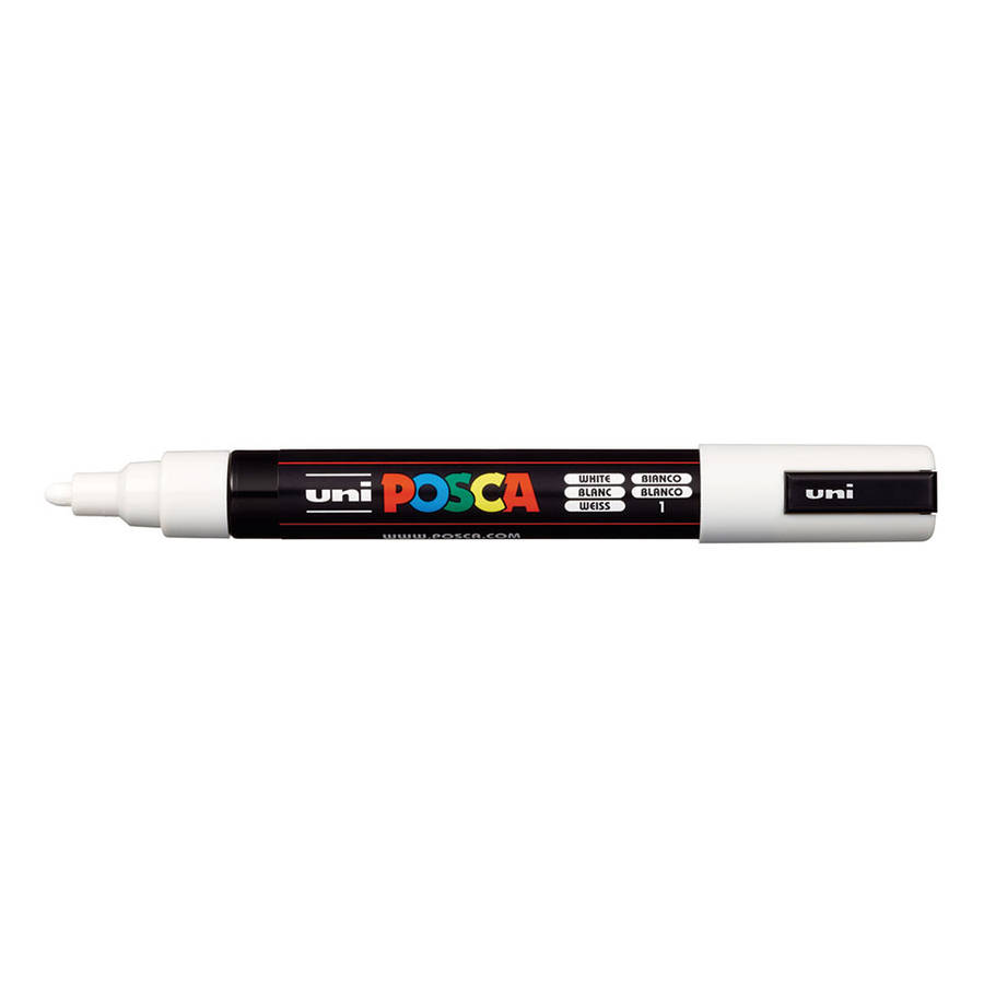 POSCA PC-5M medium water-based paint marker in white