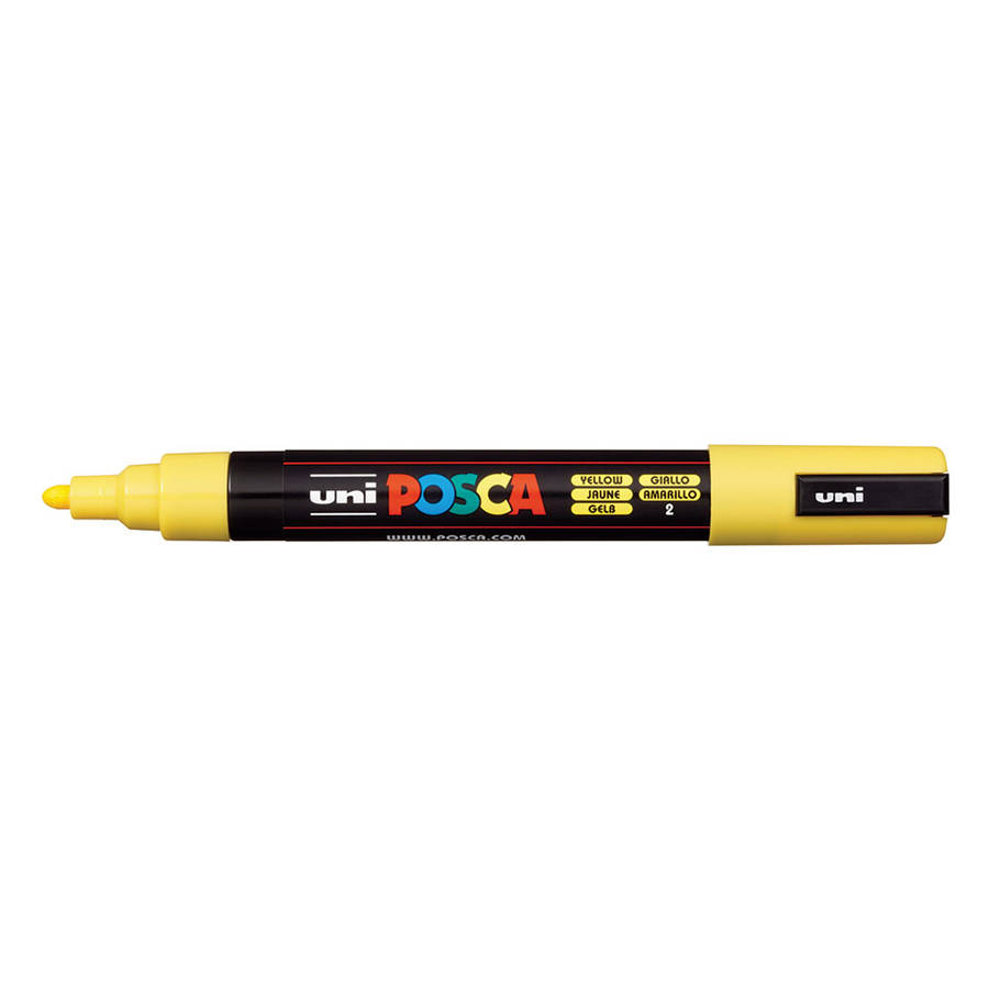 POSCA PC-5M medium water-based paint marker in yellow