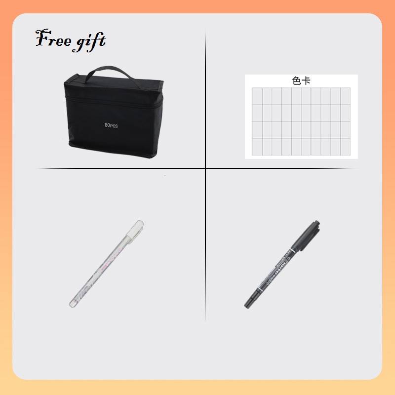 80 Colors Anime Art/Indoor/landscape/clothingMarker Double Headed Sketch Alcohol Marker Pen Set