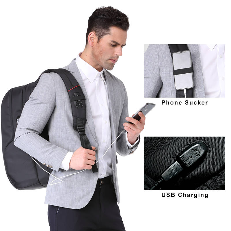 15" Anti Theft Laptop Backpack With External USB Charging Port