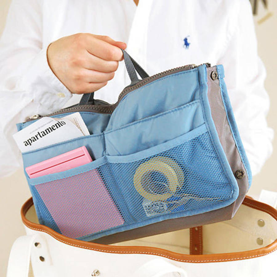 Home Practical Nylon Dual Organizer Insert Cosmetic Storage bag