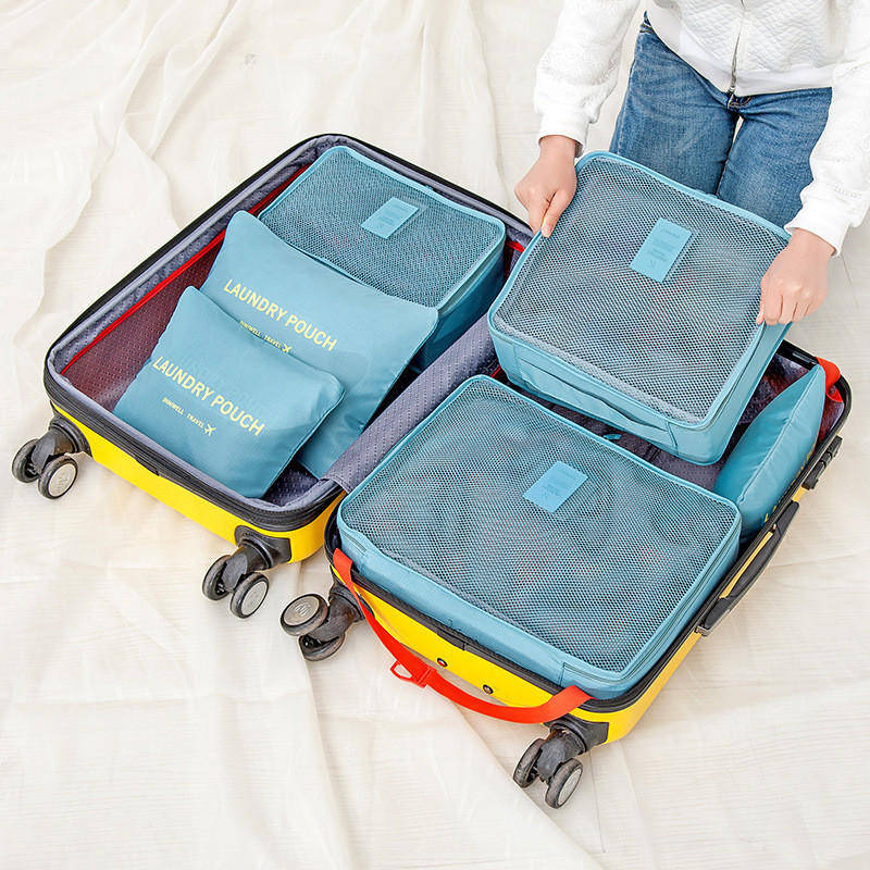 6pcs Toiletry Travel Cosmetic Case Vanity Storage Organiser Bag