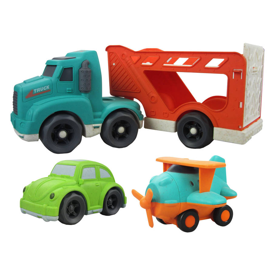 Bioplastic Carrier Truck, Car &amp; Plane Set
