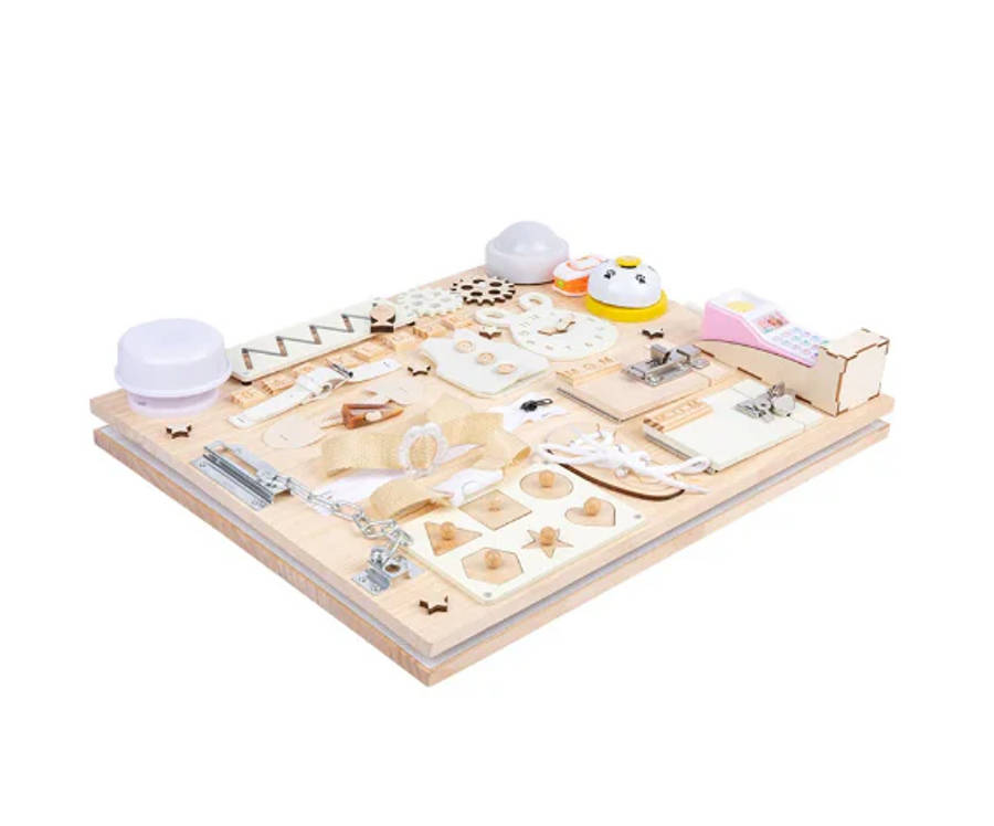 Sensory Busy Board And White Board 2 In 1 For Toddlers - Batteries Included