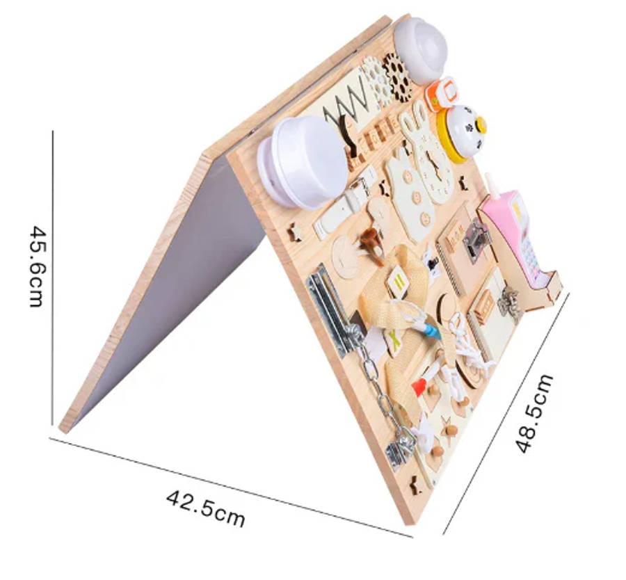 Sensory Busy Board And White Board 2 In 1 For Toddlers - Batteries Included