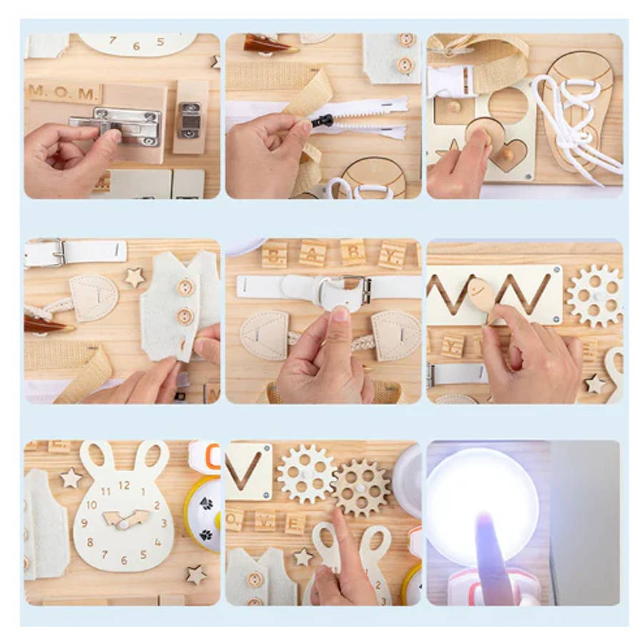 Sensory Busy Board And White Board 2 In 1 For Toddlers - Batteries Included