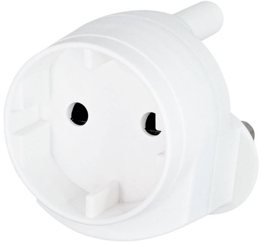 Noble 2 Pin Round Schuko Single Adaptor