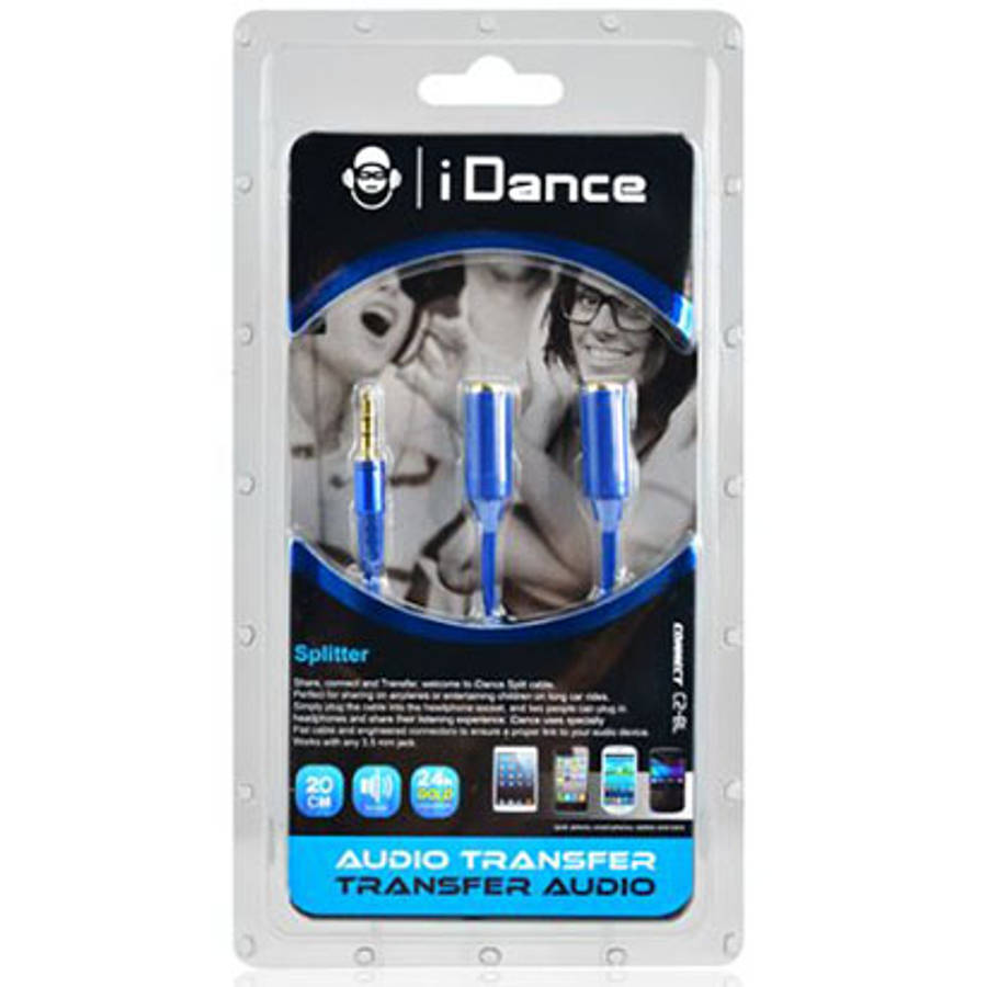 iDance Blue Connect C2 3.5mm 1 to 2 Splitter