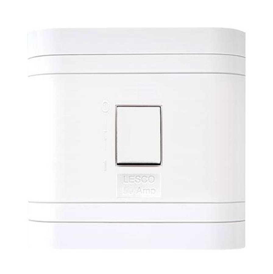 Lesco 50A 2 Pole Flush Isolator Switch