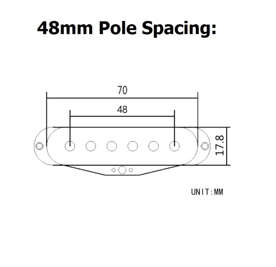 Single Coil Pickup Cover Replacement 48mm