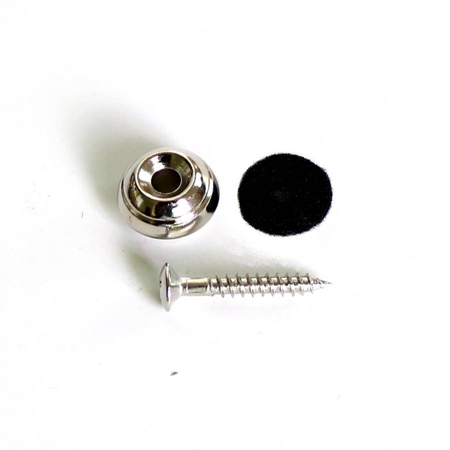 Guitar Strap Button Mushroom Style - Chrome