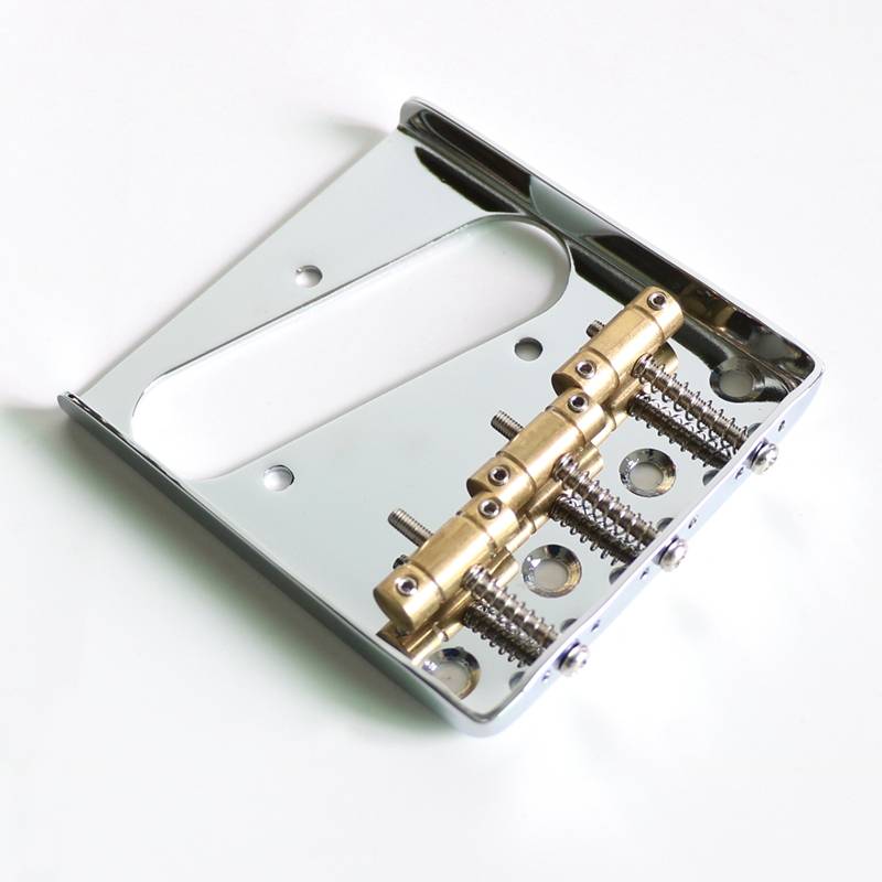 Vintage Ashtray Style Telecaster Guitar Bridge with 3 Brass Saddles