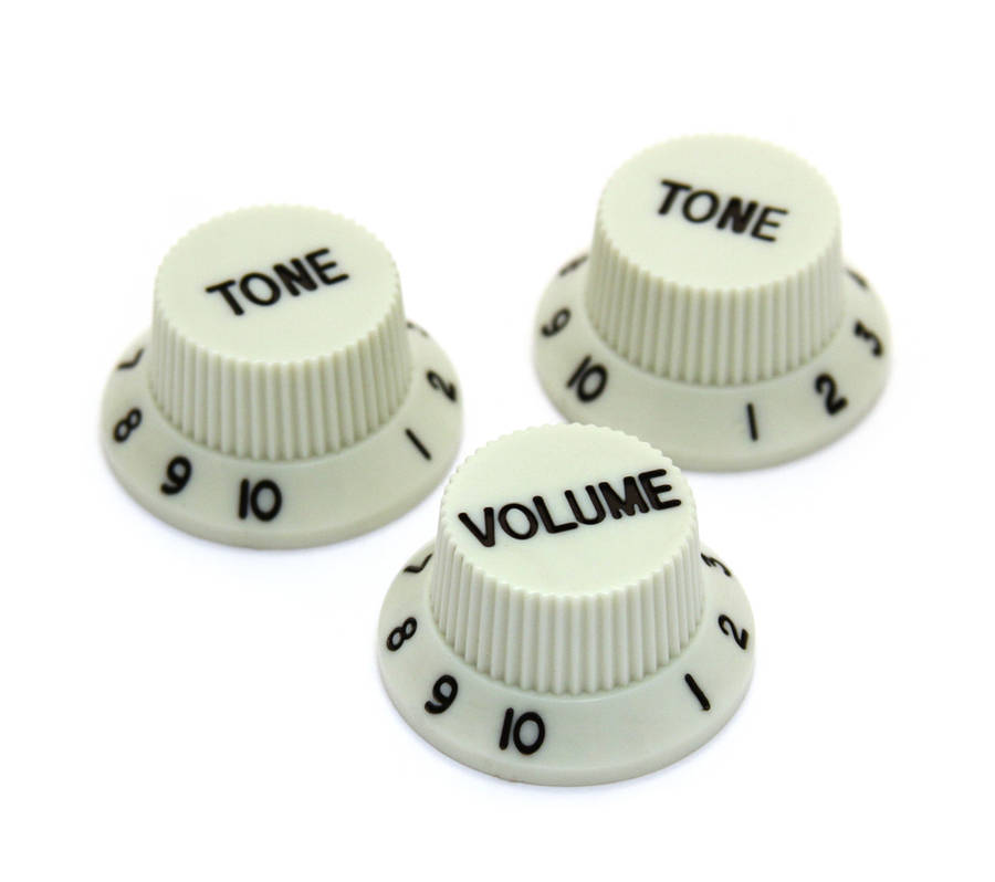 Mint Green Strat style replacement knob set - 1 Volume, 2 tone