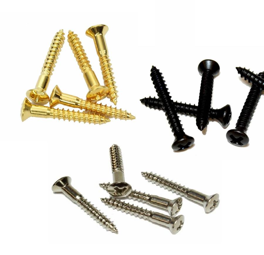 Guitar Bridge Screws for Telecaster bridge or Strap Button (each)