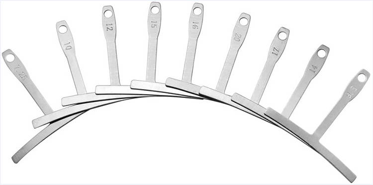 Radius Gauge for Guitar - Set of 9