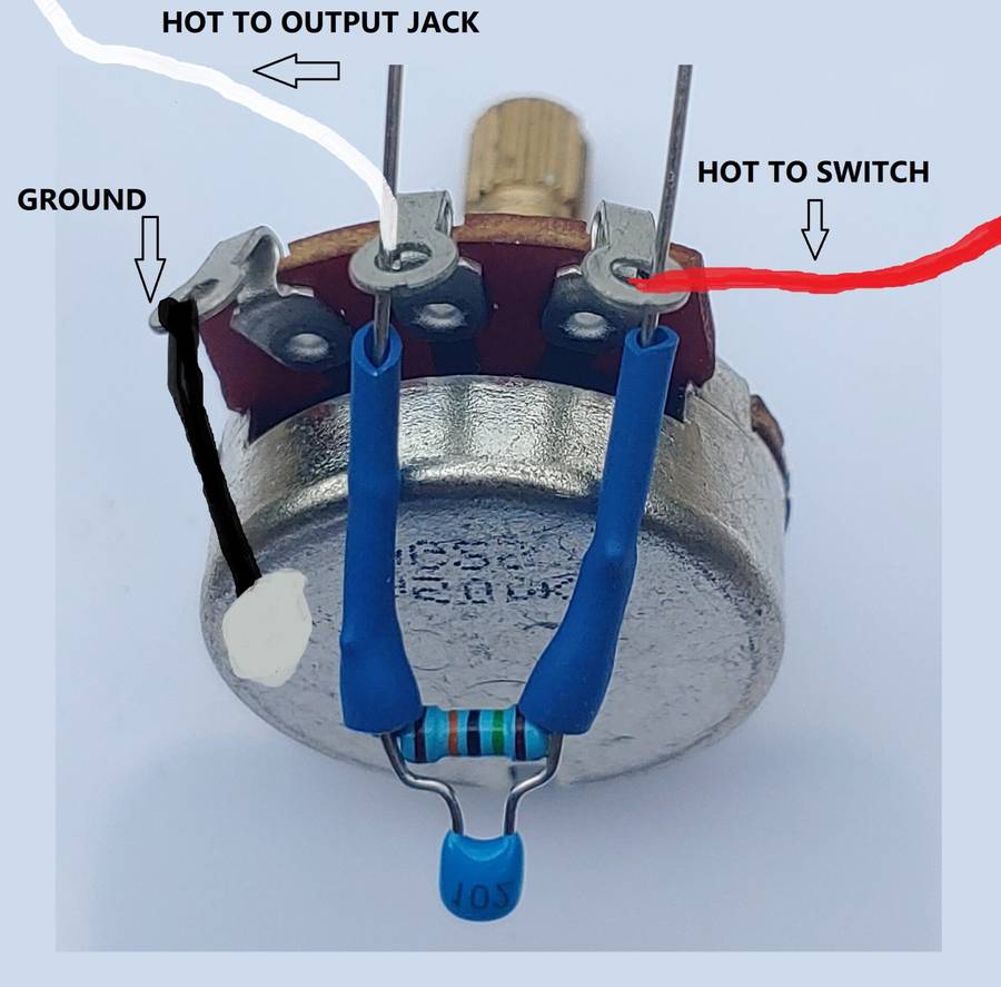 Trebble Bleed Circuit for Guitars