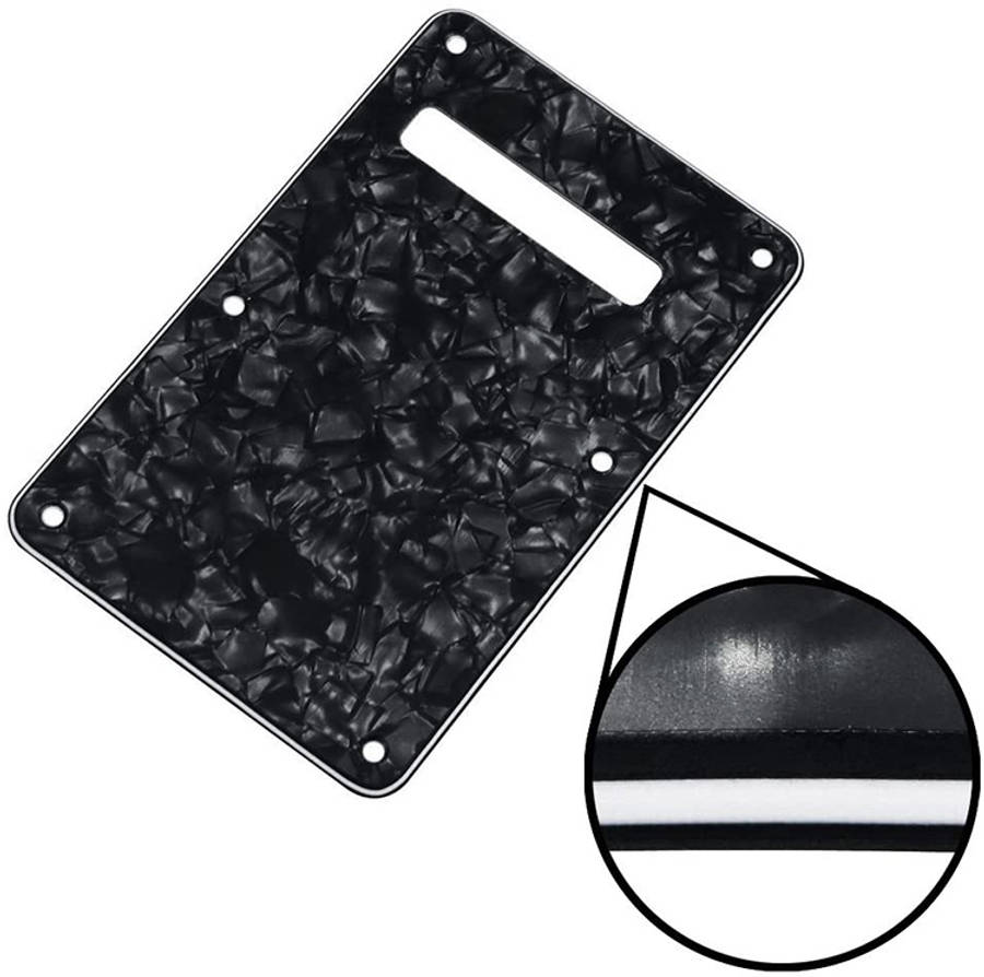 Black Pearloid Guitar Tremolo Cavity Cover Modern Style