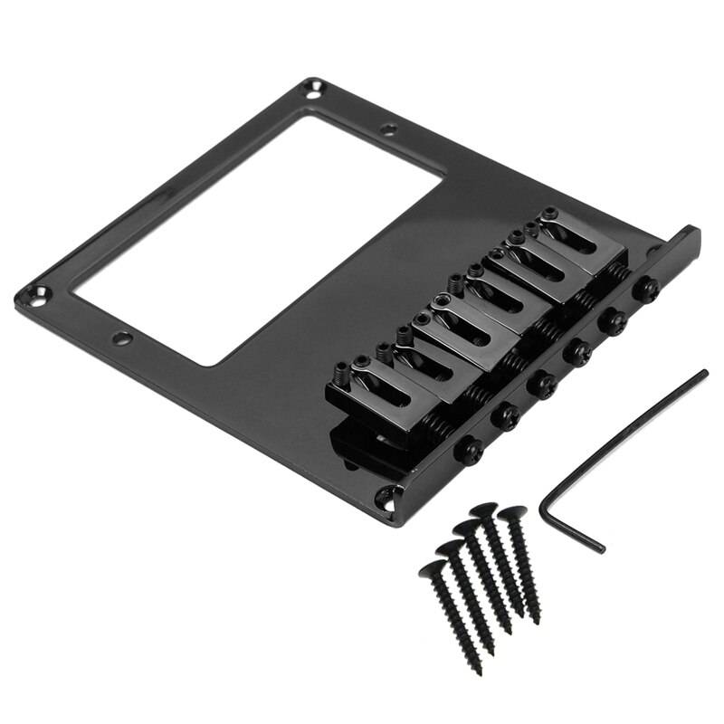 Humbucker rout Telecaster Guitar Bridge with 6 Saddles - Black