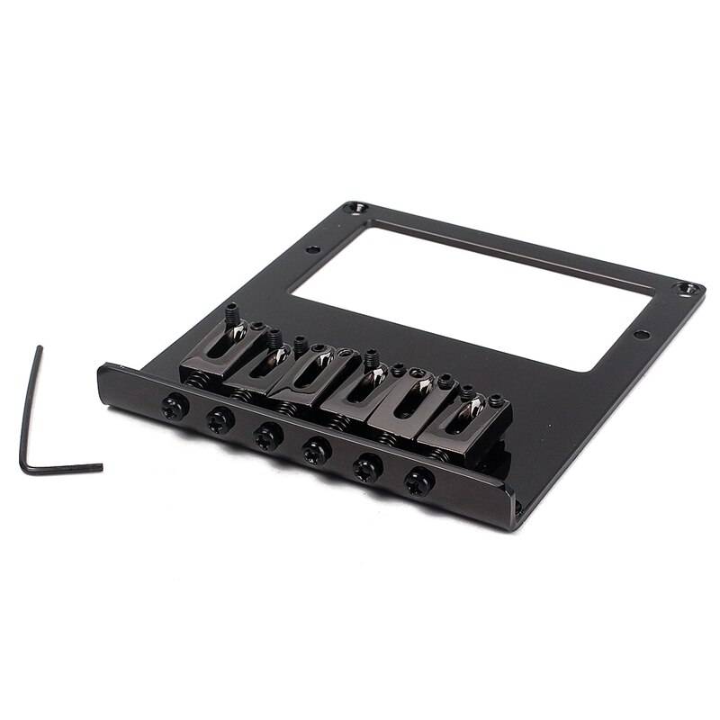 Humbucker rout Telecaster Guitar Bridge with 6 Saddles - Black