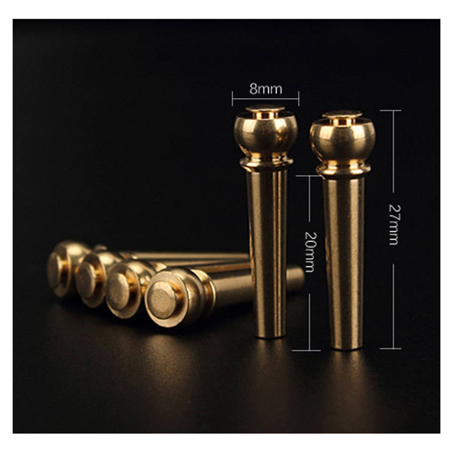 Brass Acoustic Guitar Bridge Pin Set