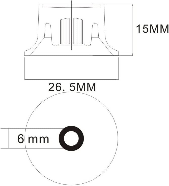 Amber Top Hat Gibson style replacement knob