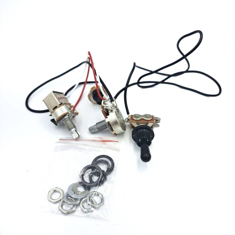 Pre-wired Electronics for 2 x Humbucker with Master Volume and Master Tone with Coil Split