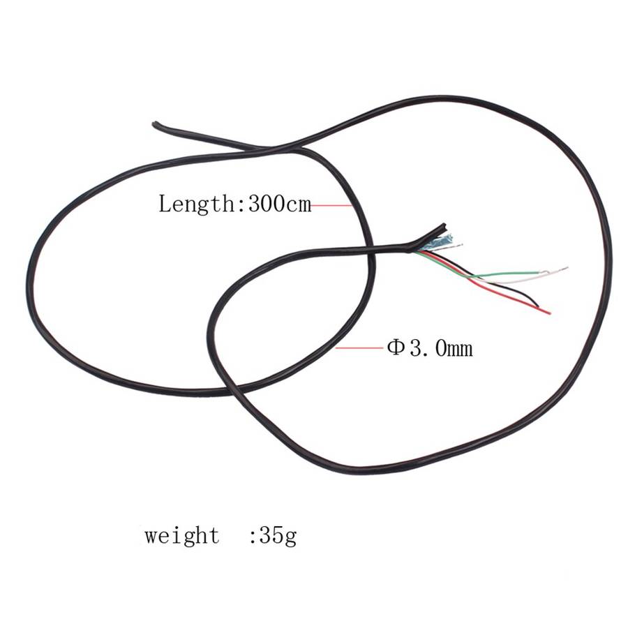 30cm Shielded 4 Conductor Guitar Circuit Hookup Wire Pickup Cable 28 AWG