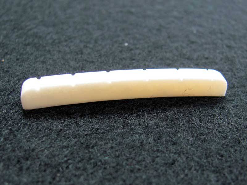 43mm Ox Bone Nut with 7.25" Radius bottom for Strat / Tele Electric Guitars