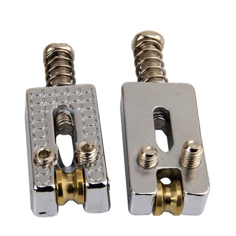 Strat saddles with brass rollers - set of 6