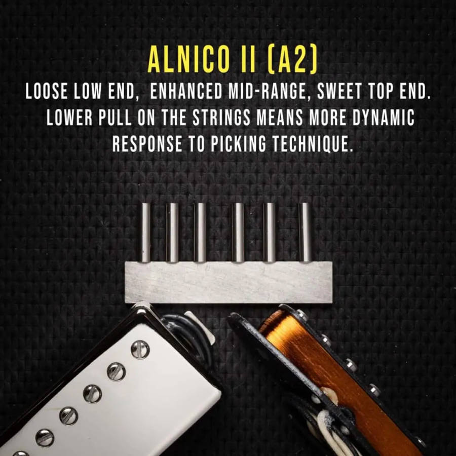 Chrome Karman AlNiCo 2 Humbucker Guitar Pickup (Single)